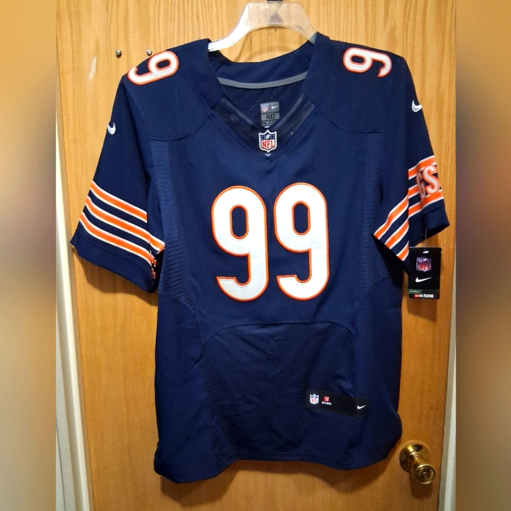 Nike NFL Chicago Bears McClellin Navy Jersey with Orange Highlights